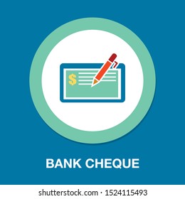 bank cheque, cheque voucher - bank icon