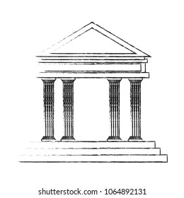 Bank columns building sketch