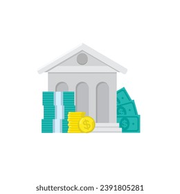 bank concept flat style illustration vector