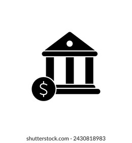 icono de línea de concepto de banco. Ilustración simple del elemento. diseño del símbolo del esquema del concepto del banco.