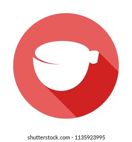 bank of cream long shadow flat icon. Element of barber icon for mobile concept and web apps. Long shadow bank of cream  icon can be used for web and mobile on white background