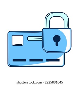 bank credit card cybersecurity icon isolated