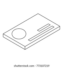 bank credit card debit isometric symbol