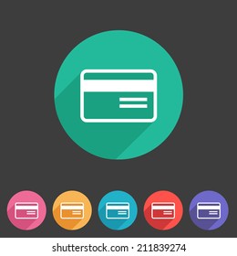 Bank credit card flat icon