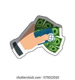 Bank credit card icon vector illustration graphic design