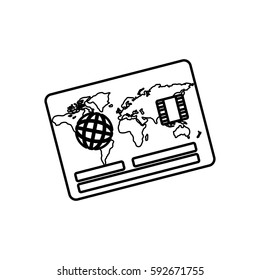 Bank credit card icon vector illustration graphic design