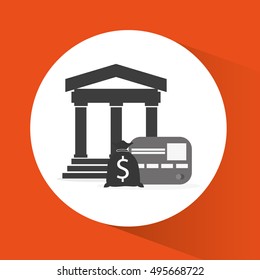Bank credit card and money design