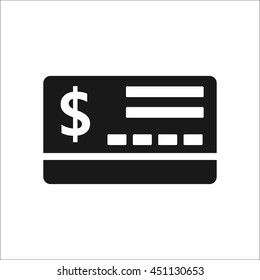 Bank credit card sign simple icon on background