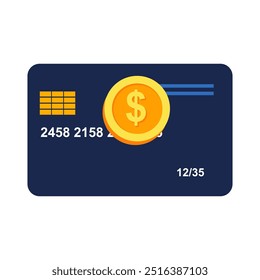 Bank debit card illustation vactor art Credit Card vector illustration and icon for print and digital desig