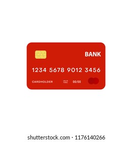 bank debit or credit card Illustration.