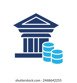 bank deposit colored icon vector design good for website and mobile app