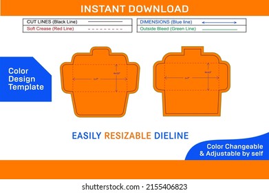 Bank deposit envelope 3.5x7 inch dieline template and 3D DV-32 envelope