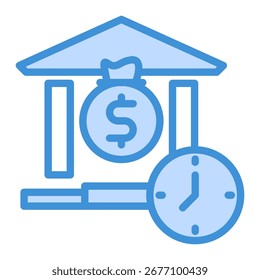 Elemento del icono del depósito bancario para el diseño