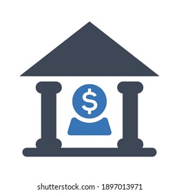 Bank deposit icon (vector illustration)