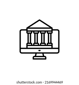 bank deposit icon in vector. Logotype