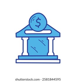 Bank Deposit icon vector stock illustration