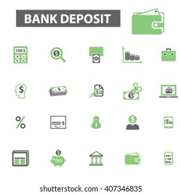 bank deposit icons
