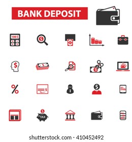 bank deposit icons
