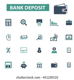 bank deposit icons