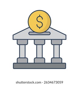 Depósito bancario: Vector Icono que puede modificar o editar fácilmente

