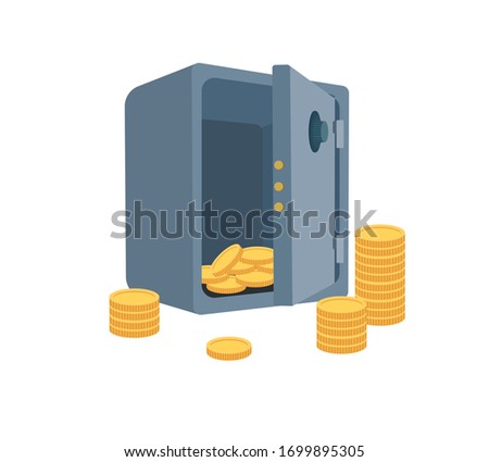 Bank deposit vector illustration in flat style.