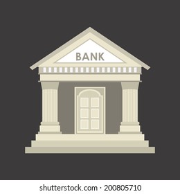 Bank design over gray background, vector illustration Bank design over gray background, vector illustration