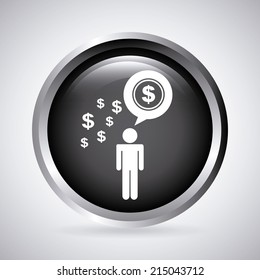 Bank design over gray  background, vector illustration