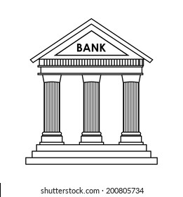 Bank design over white background, vector illustration