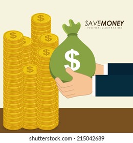 Bank design over white background, vector illustration