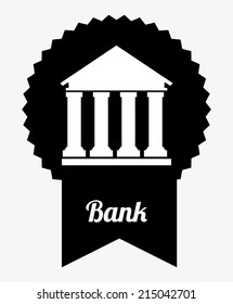 Bank design over white  background, vector illustration