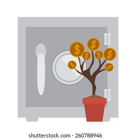 Bank design over white background, vector illustration