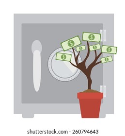 Bank design over white background, vector illustration