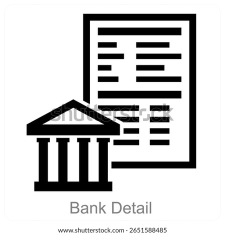 Bank Detail vector icon concept design