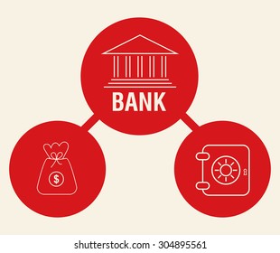 Bank digital design, vector illustration 10 eps graphic