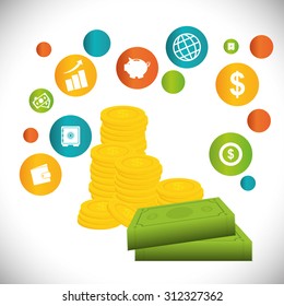 Bank digital design, vector illustration 10 eps graphic