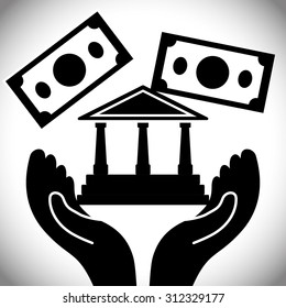 Bank digital design, vector illustration 10 eps graphic