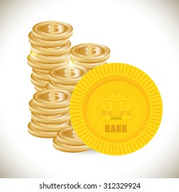 Bank digital design, vector illustration 10 eps graphic