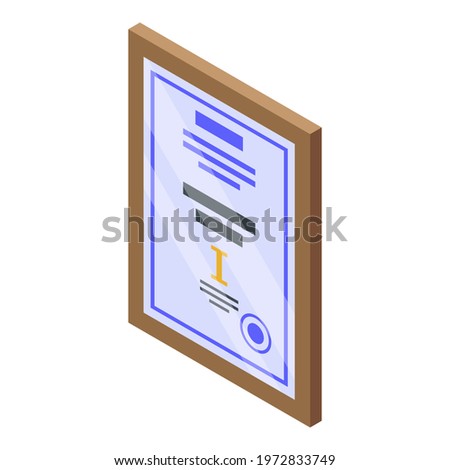 Bank diploma icon. Isometric of bank diploma vector icon for web design isolated on white background