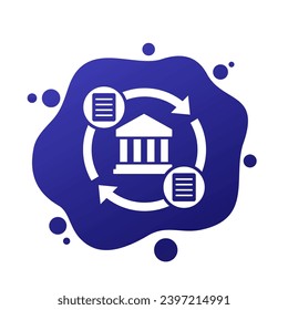 bank document management icon, vector