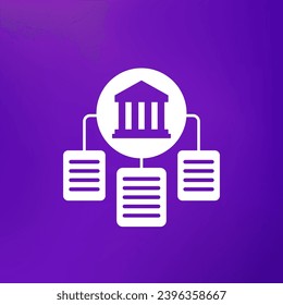 Bank documents vector icon for web and apps
