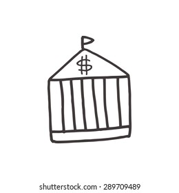 bank doodle drawing
