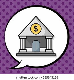 bank doodle, speech bubble