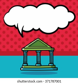 bank doodle, speech bubble