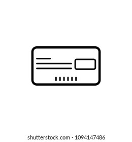 Bank Draft Icon. Can be used as Wire Transfer or Cheque Form Symbol. Vector Illustration.