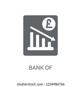 Bank of England's inflation report icon. Trendy Bank of England's inflation report logo concept on white background from business collection. Suitable for use on web apps, mobile apps and print media.