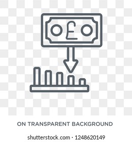 Bank of England's inflation report icon. Bank of England's inflation report design concept from Bank of England's inflation report collection. Simple element vector illustration on transparent.