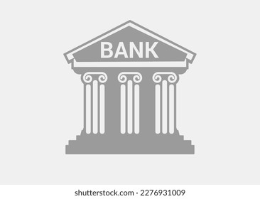 The bank entrance vector icon