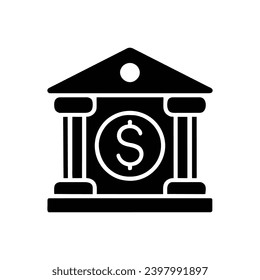 Bank filled icon. Simple vector sign