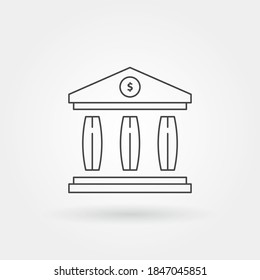 bank finance single isolated icon with modern line or outline style