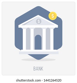 Bank And Financial Institution Icon Concept